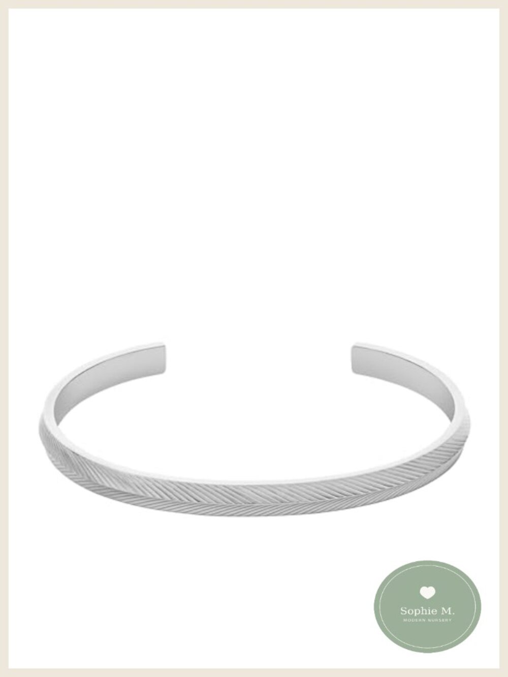 Stainless Steel Harlow Cuff Bracelet Etched Bangle Everyday Jewelry